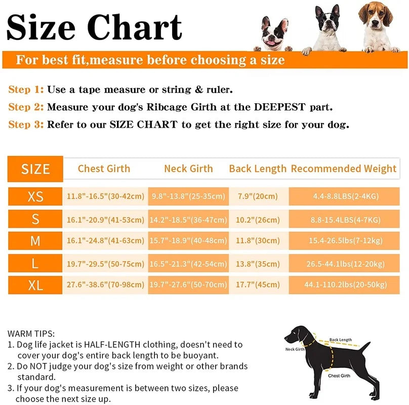 Adjustable Dog Life Jacket & Swimming Suit for All Pet Dogs