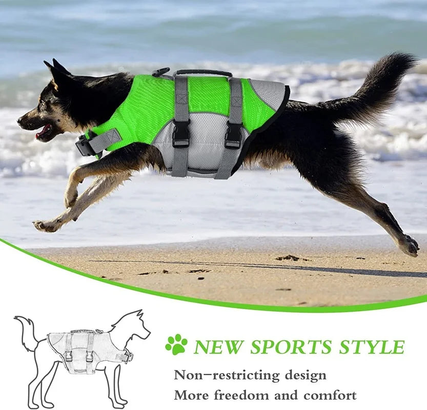 Adjustable Dog Life Jacket & Swimming Suit for All Pet Dogs