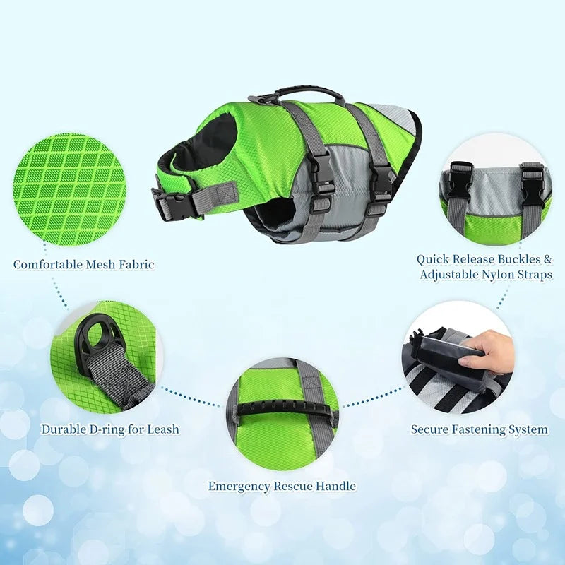 Adjustable Dog Life Jacket & Swimming Suit for All Pet Dogs