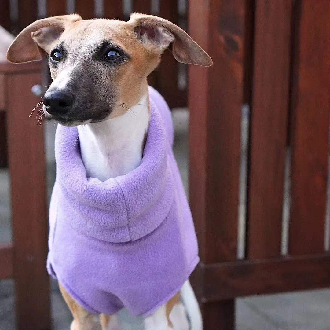 Soft Winter Fleece for Whippet & Italian Greyhound with Turtleneck