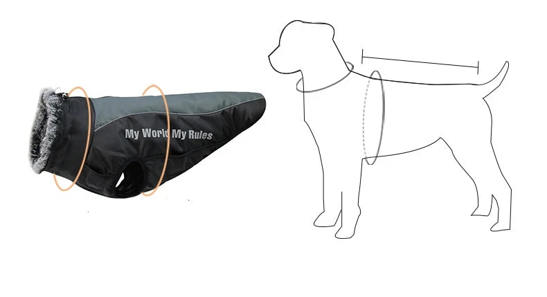 Winter Warm Outdoor Dog Jacket Waterproof & Windproof