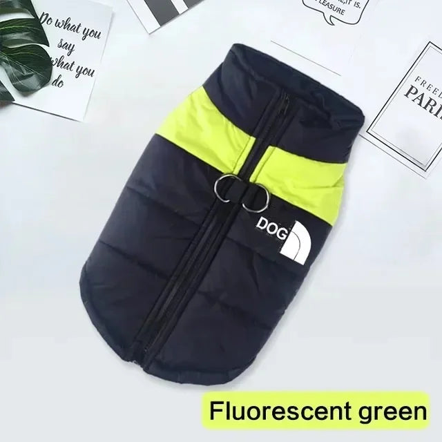 Waterproof Warm Dog Clothing for Small Medium & Big Dogs with Zipper