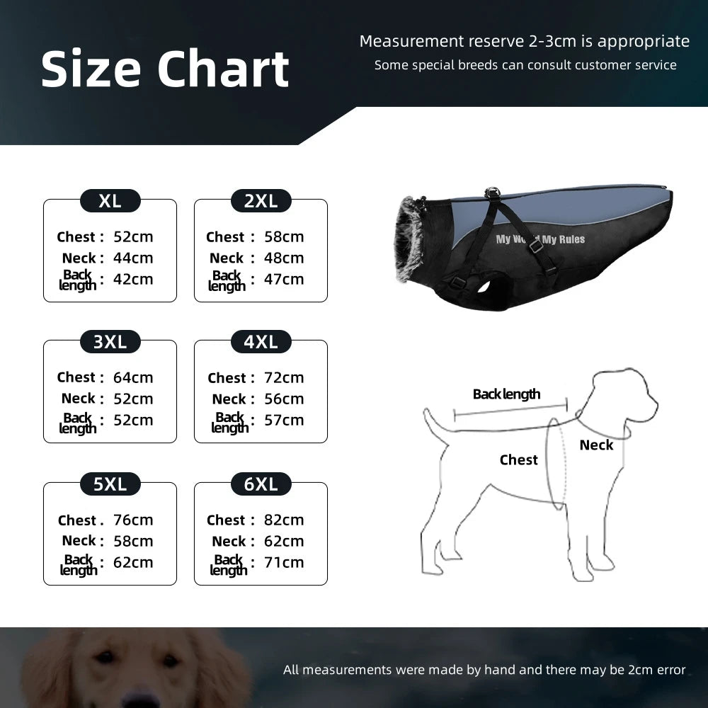 Winter Warm Outdoor Dog Jacket Waterproof & Windproof