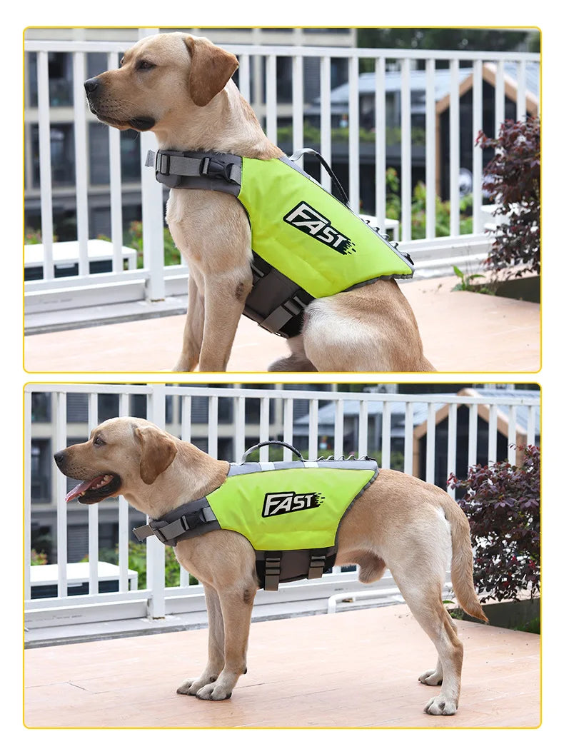 Pet Swimming Life Jacket Safety Vest for Dogs Adjustable Reflective in Pool or Surfing