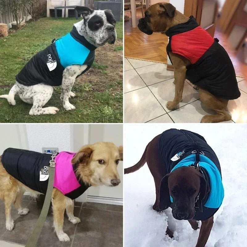 Waterproof Warm Dog Clothing for Small Medium & Big Dogs with Zipper