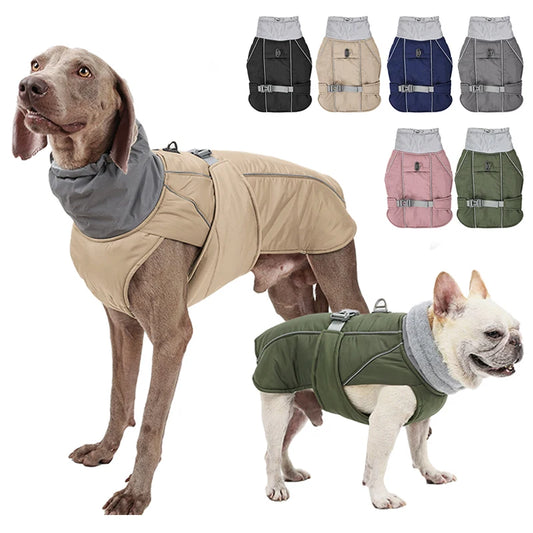 Luxury Winter Jacket for Small Medium Large Dogs Warm, Waterproof & Soft Padded