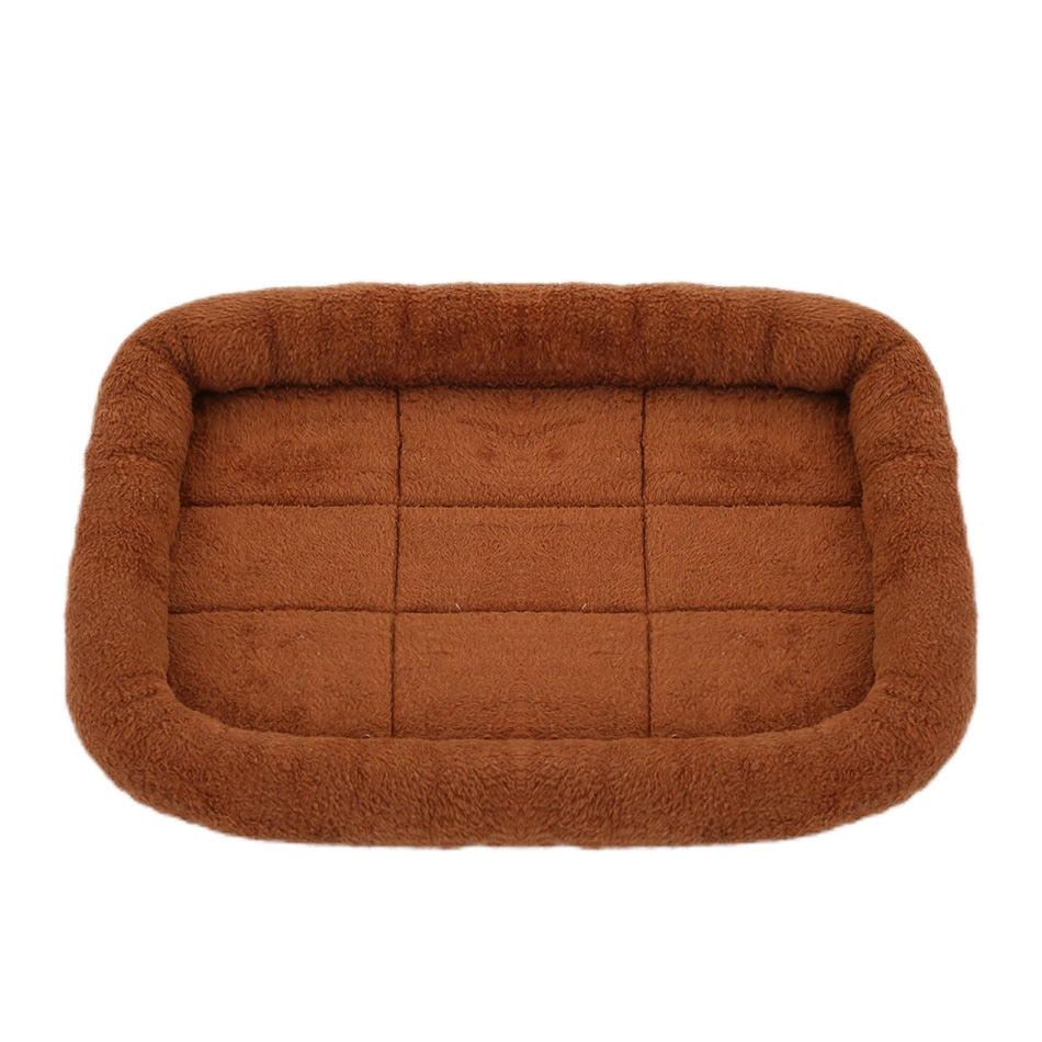 Super Soft Plush Square Dog Winter Beds