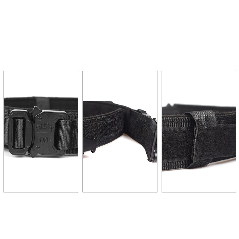 Heavy Duty Tactical Military Dog Collar with AirTag Holder (AirTag not inc)